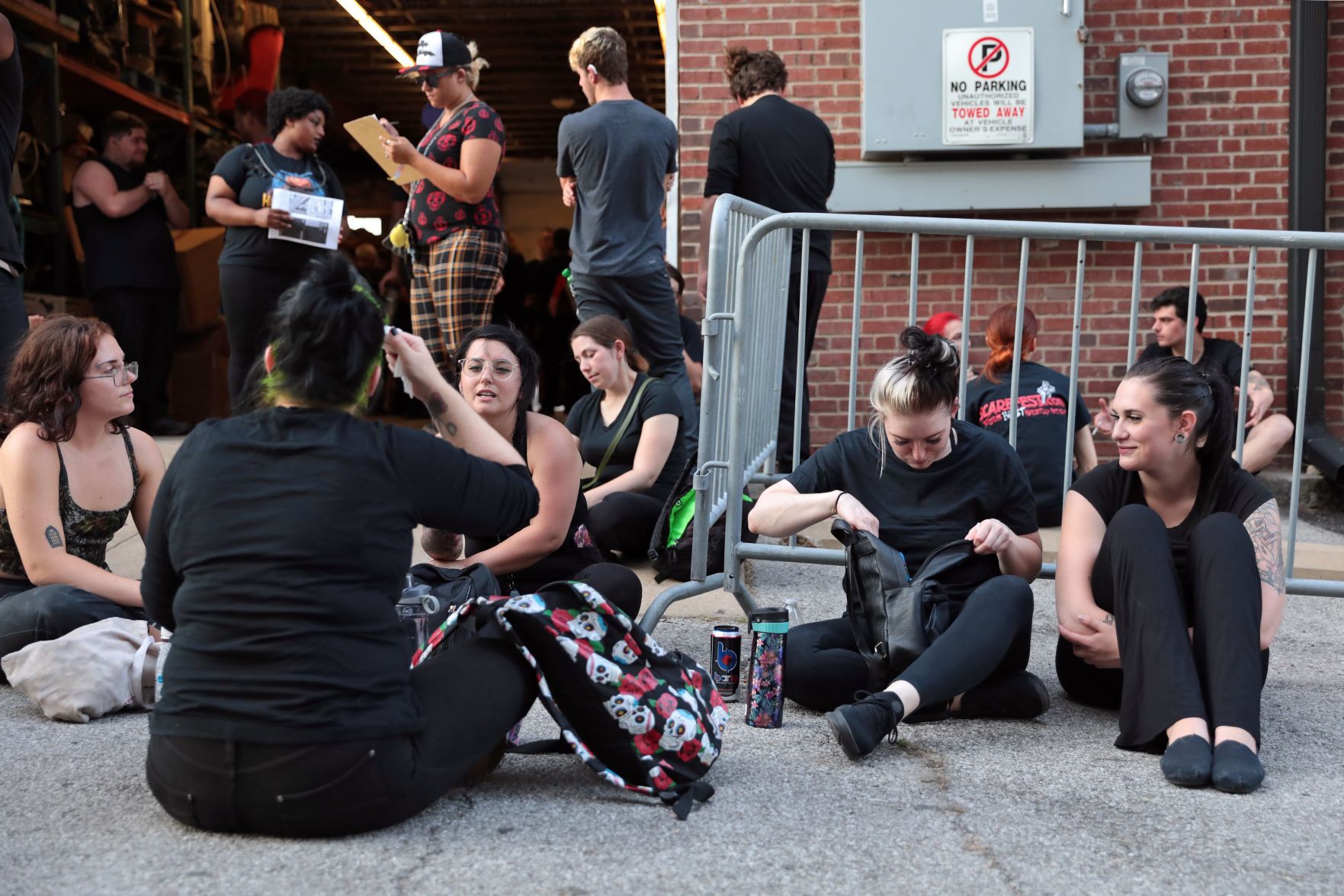 Actors report for duty at The Darkness haunted house